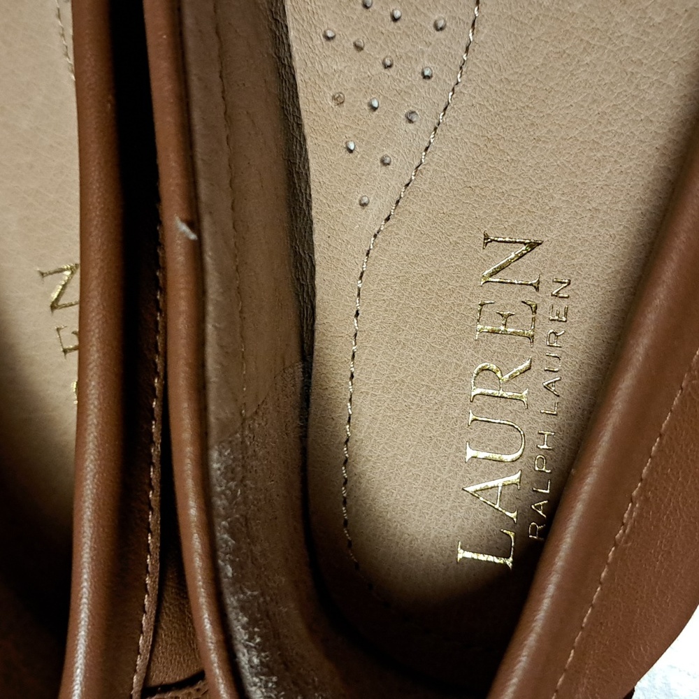 FLASH SALE Lauren 6.5 ralph lauren 100% lether flats - Picture 2 of 8